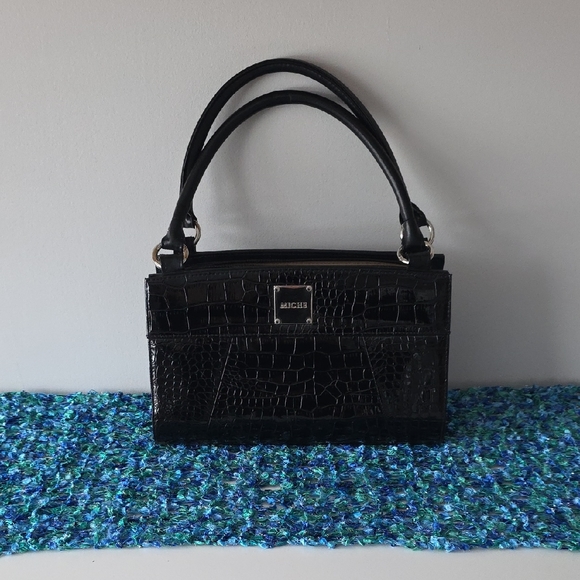 Miche Handbags - Miche Black Croc-Embossed Shoulder Bag